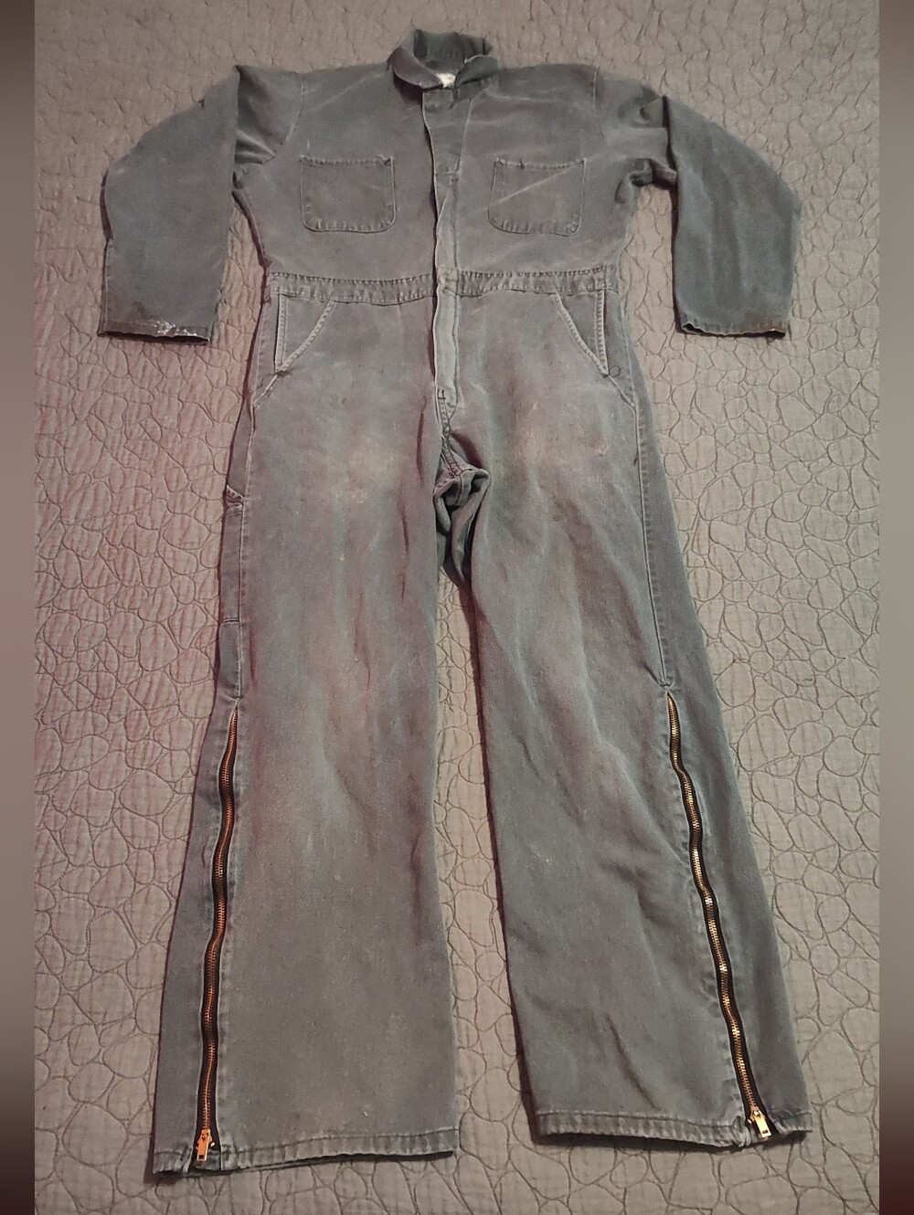 Red Kap Men's Mechanic Coverall Zippered Work Wear Size 40 Regular